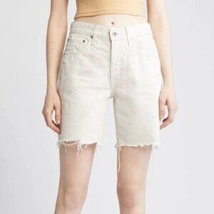 AG_ED Ex-Boyfriend Mid-rise Bermuda style with raw hems Sz 32